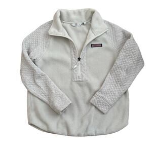 Vineyard Vines Sweater Womens Small Oatmeal Cream 1/2 Zip Pullover